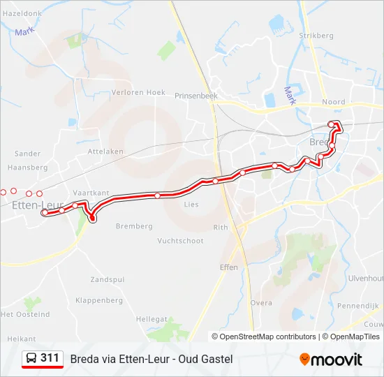 311 Bus Line Map