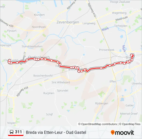 311 Bus Line Map