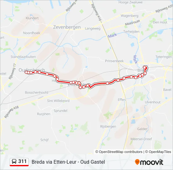 311 Bus Line Map