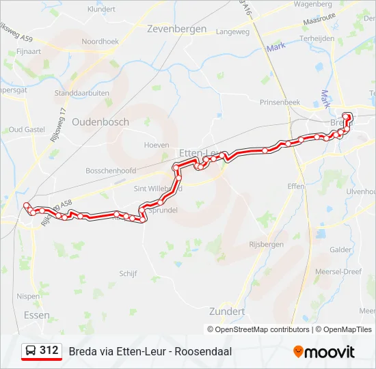 312 Bus Line Map