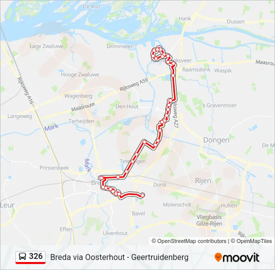 326 Bus Line Map