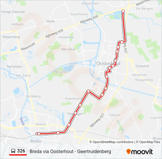 326 Bus Line Map