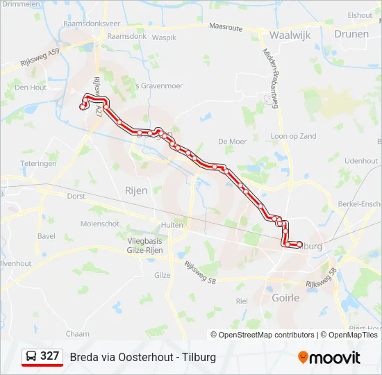327 Bus Line Map