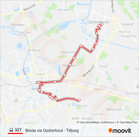 327 Bus Line Map