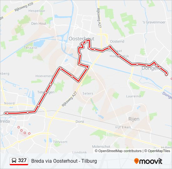 327 bus Line Map