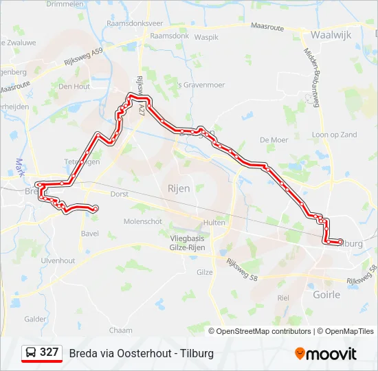 327 Bus Line Map