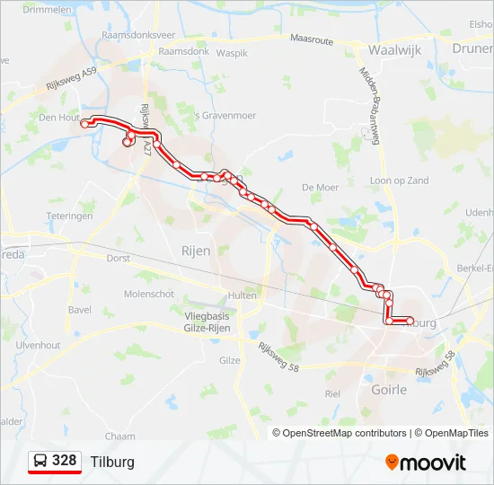 328 Bus Line Map