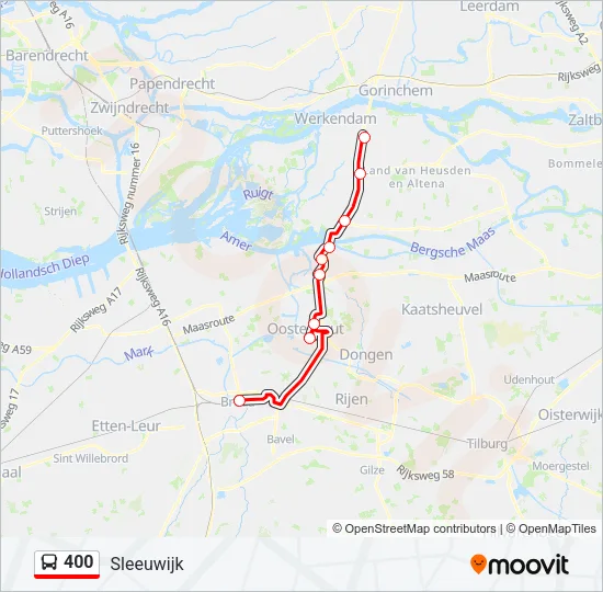 400 Bus Line Map