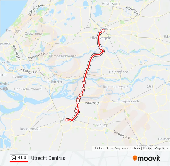400 Bus Line Map