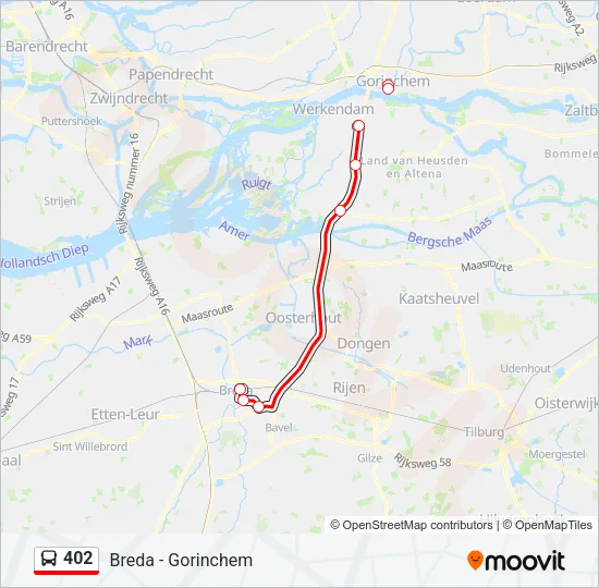 402 Bus Line Map