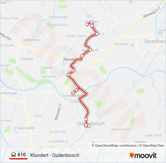 610 Bus Line Map