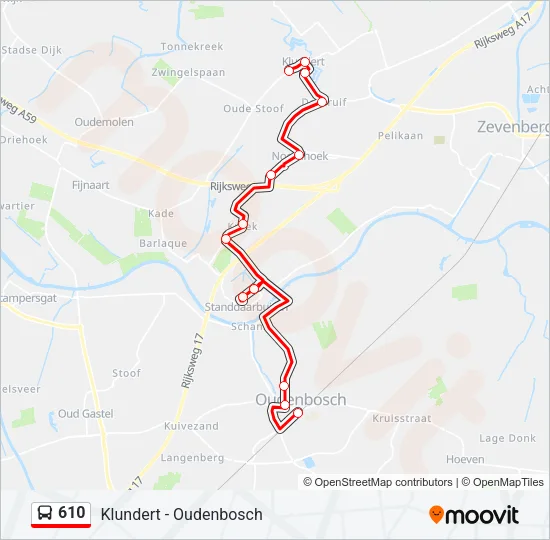 610 Bus Line Map