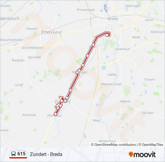 615 bus Line Map