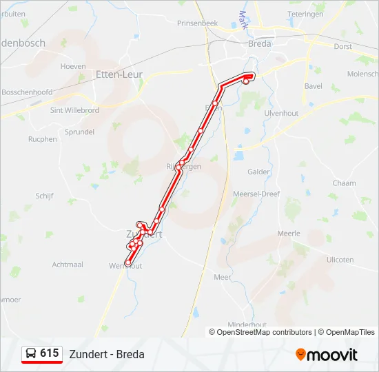 615 Bus Line Map