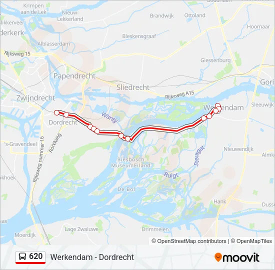 620 Bus Line Map