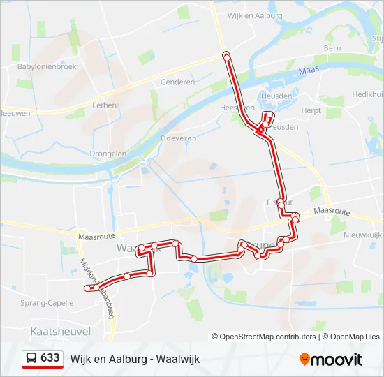 633 Bus Line Map
