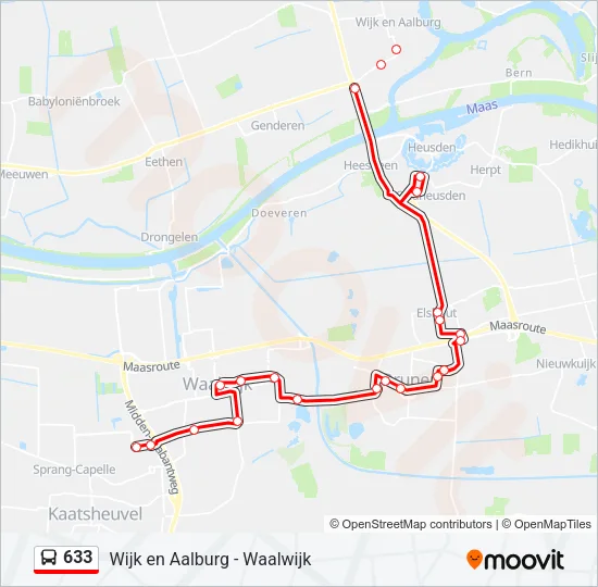 633 Bus Line Map