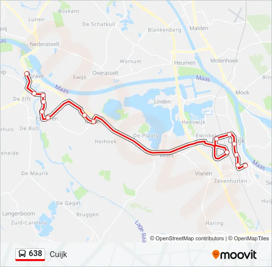 638 Bus Line Map
