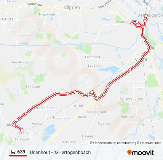 639 Bus Line Map