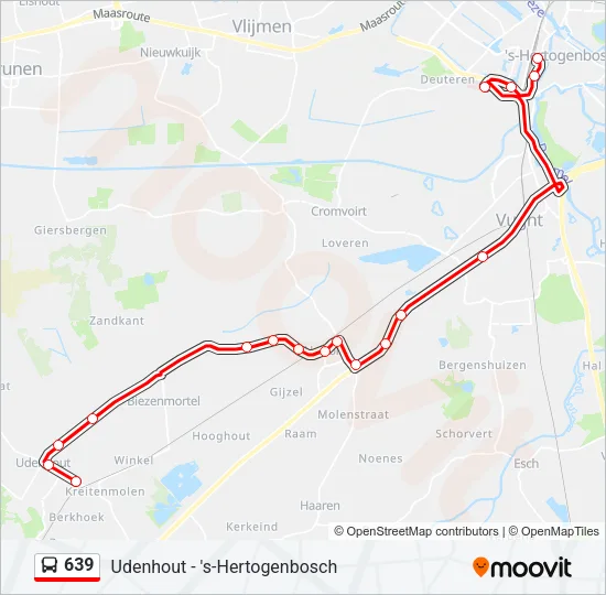 639 Bus Line Map