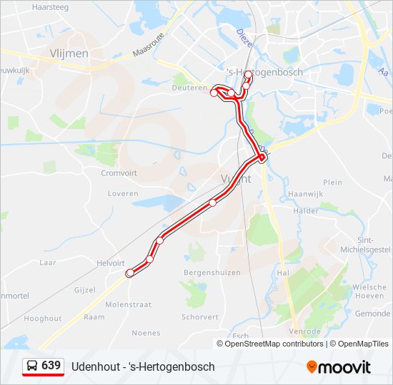 639 bus Line Map