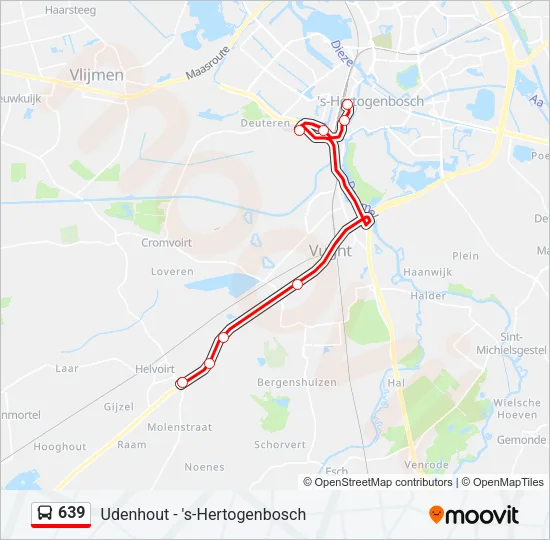 639 Bus Line Map
