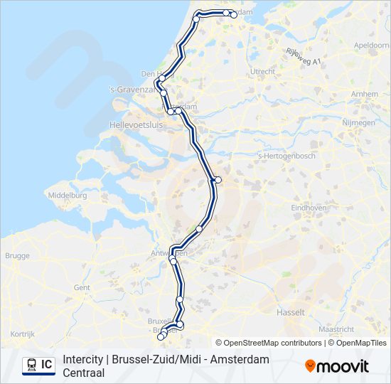  IC lijnkaart