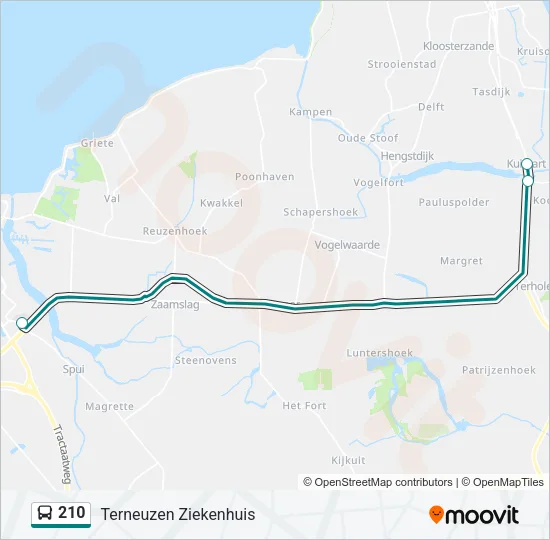 210 Bus Line Map