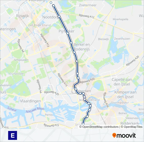 E Metro Line Map