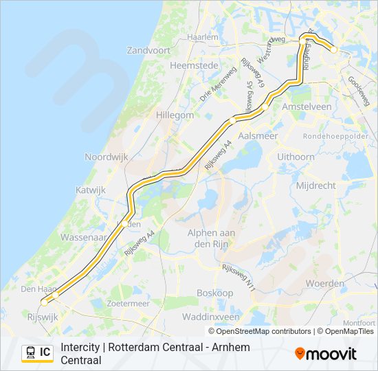 IC Train Line Map