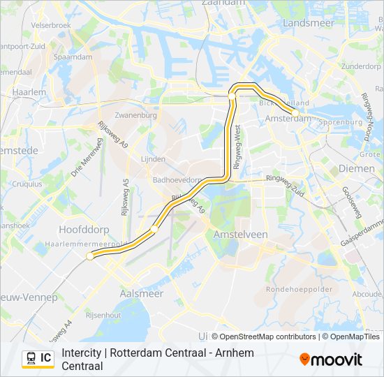 IC Train Line Map