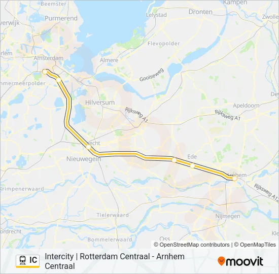 IC Train Line Map
