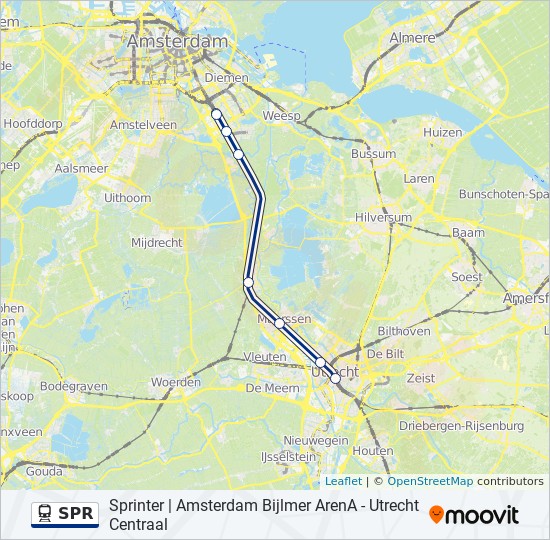 Trein SPR lijnkaart