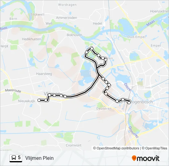 5 Bus Line Map