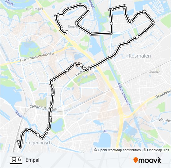6 Bus Line Map