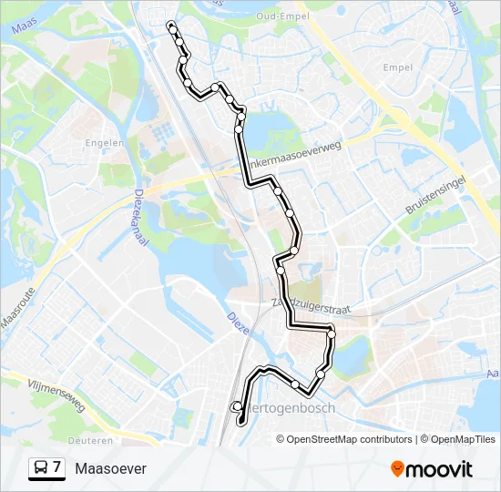 7 Bus Line Map
