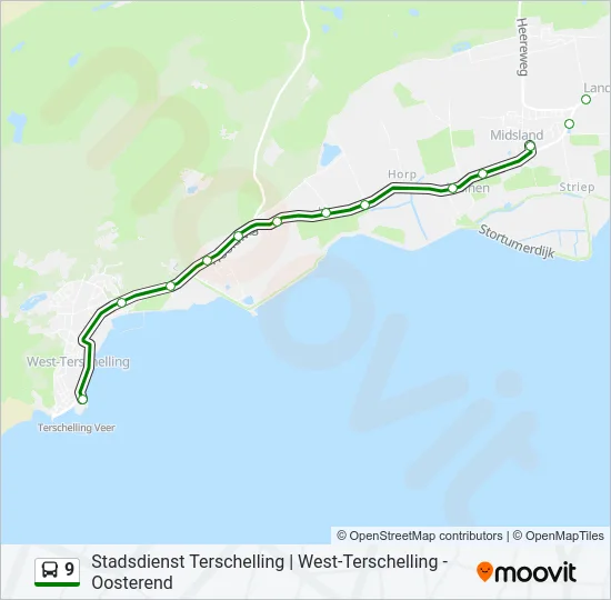 9 Bus Line Map