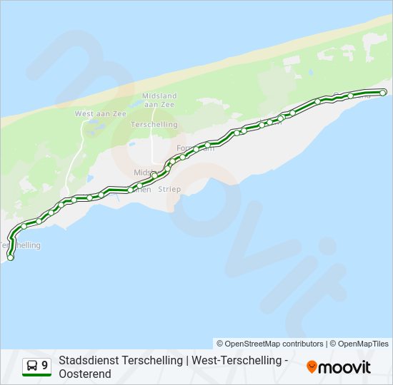 9 Bus Line Map