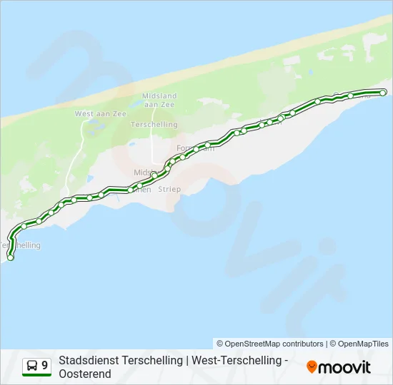 9 Bus Line Map