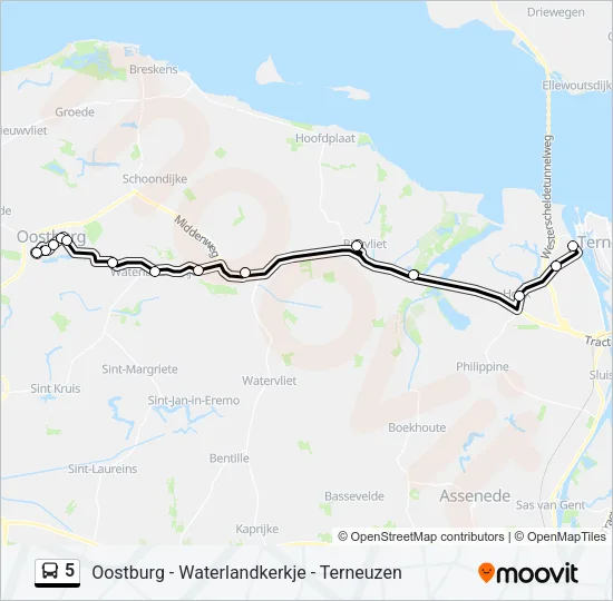 5 Bus Line Map
