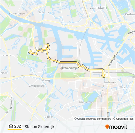 232 Bus Line Map