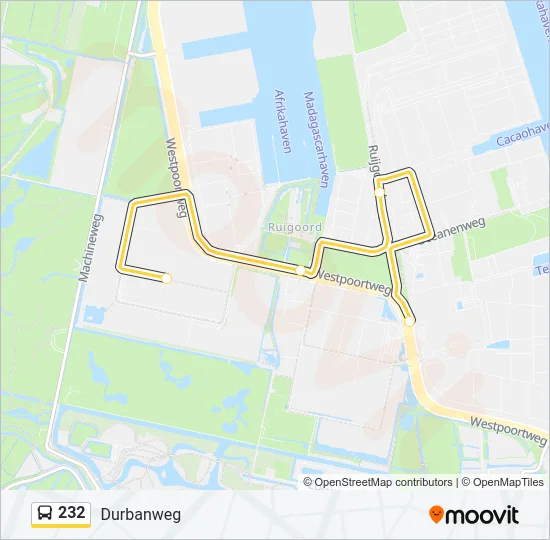 232 Bus Line Map