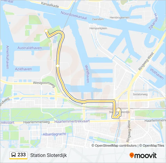 233 Bus Line Map