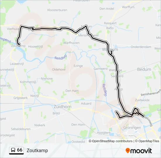 66 Bus Line Map