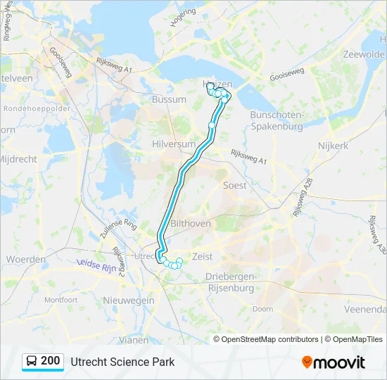 200 Bus Line Map