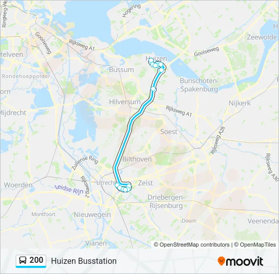 200 Bus Line Map