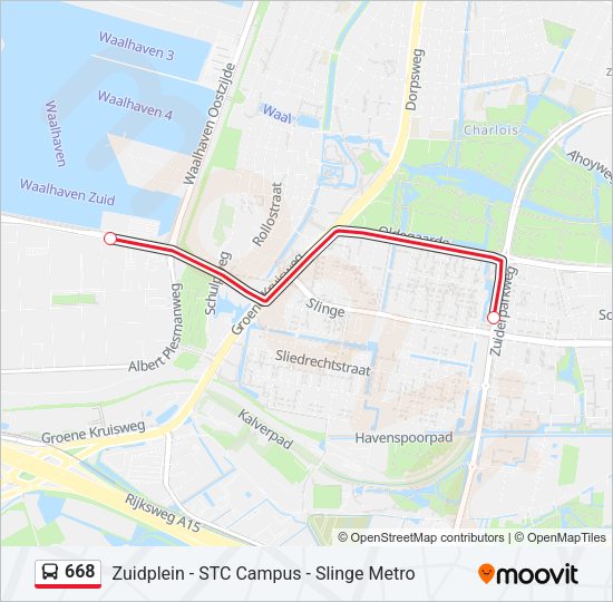 668 Bus Line Map