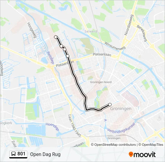 801 Bus Line Map