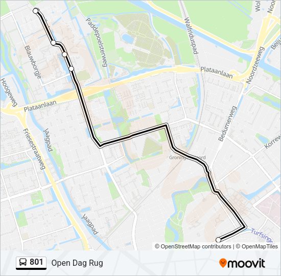 801 Bus Line Map