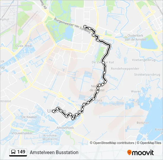 149 Bus Line Map